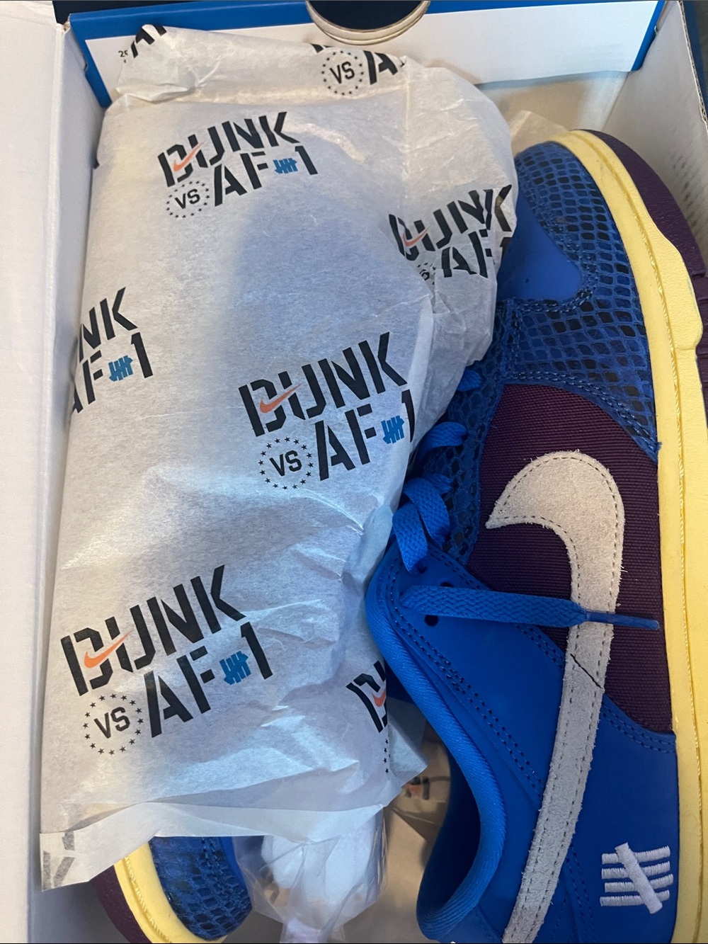 Nike Men’s Sneakers Blue Purple Yellow with White Swoosh
